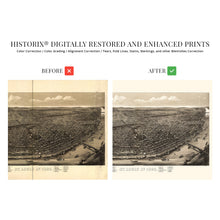Load image into Gallery viewer, Digitally Restored and Enhanced 1895 Saint Louis Missouri Map - Vintage Map of St Louis MO Wall Decor - Old St Louis City Map - Perspective St Louis Wall Art Showing Index to Points of Interest