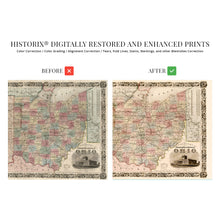 Load image into Gallery viewer, Digitally Restored and Enhanced 1851 State of Ohio Map - Ohio State Vintage Map - Township Map of the State of Ohio Wall Art - Ohio State Print - Ohio Wall Map Poster - Ohio Map Art - Ohio Decor