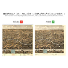 Load image into Gallery viewer, Digitally Restored and Enhanced 1866 South Bend Indiana Map Poster - Vintage South Bend City Map of Indiana - History Map of South Bend Wall Art