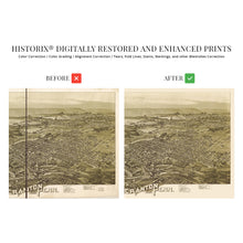 Load image into Gallery viewer, 1890 Scranton Pennsylvania Map - 18x24 Inch Vintage Map of Scranton PA Wall Art - Old Scranton Map - Historic Scranton Poster - Bird's Eye View Wall Map of Scranton PA