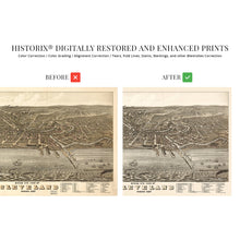Load image into Gallery viewer, Digitally Restored and Enhanced 1877 Cleveland Map - Vintage Map of Cleveland Ohio Wall Art - Old Cleveland Ohio Map - Historic Cleveland Poster - Birds Eye View Map of Cleveland Ohio