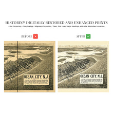 Load image into Gallery viewer, Digitally Restored and Enhanced 1903 Ocean City NJ Map - Vintage New Jersey Map - Old Map of Ocean City Wall Art - Ocean City State of New Jersey Vintage Map Poster - Restored Ocean City Map History