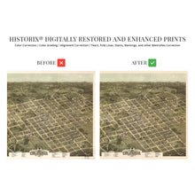 Load image into Gallery viewer, Digitally Restored and Enhanced 1872 Columbia South Carolina Map Poster - Vintage Map of Columbia SC Wall Art - Old Columbia SC Map - Historic Bird's Eye View Map of Columbia SC Poster