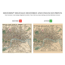 Load image into Gallery viewer, Digitally Restored and Enhanced 1853 London England Map - City of London Map Poster - Old Street Map of London England - History Map of London Wall Art