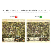 Load image into Gallery viewer, Digitally Restored and Enhanced 1875 Taunton Massachusetts Map - History Map of Taunton MA Wall Art - Old City of Taunton Map of Massachusetts Poster