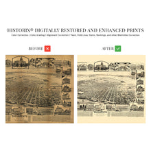 Load image into Gallery viewer, Digitally Restored and Enhanced 1890 Sacramento California Map Poster - Vintage Sacramento CA Map - Old Sacramento Wall Art - Historic Sacramento Poster - Bird's Eye View Map of Sacramento CA