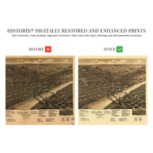Load image into Gallery viewer, Digitally Restored and Enhanced 1886 Waco Texas Map - Map of Waco Mclennan County Map - History Map of Waco Texas Wall Art - Old Waco TX Map Print