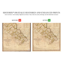Load image into Gallery viewer, Digitally Restored and Enhanced 1831 Map of Bucks County Pennsylvania - Vintage Map of Bucks County Wall Art - Map of Bucks County PA with Townships and Statistics - Old Bucks County PA Map