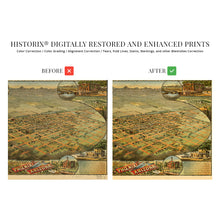 Load image into Gallery viewer, Digitally Restored and Enhanced 1885 Phoenix Arizona Map - Vintage Map of Phoenix Arizona Wall Art - Phoenix City Map - Phoenix AZ Map - Birds Eye View Map of Phoenix Maricopa County Arizona