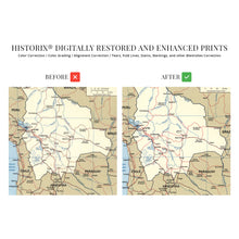 Load image into Gallery viewer, Digitally Restored and Enhanced 2006 Bolivia Map Poster - Map of Bolivia in South America Poster - Map of Bolivia Showing Sucre Santa Cruz and La Paz Bolivia Map Print