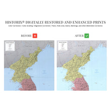 Cargar imagen en el visor de la galería, Digitally Restored and Enhanced 1986 Korean Peninsula Map - Vintage Map of Korean Peninsula Wall Art - Old Korea Map Poster - History Map of Korea Poster
