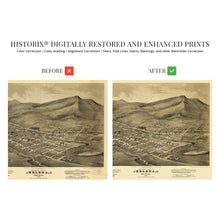 Cargar imagen en el visor de la galería, Digitally Restored and Enhanced 1875 Helena Montana Map Poster - Vintage Map of Helena Montana Wall Art - Historic Helena MT Poster - Old Helena Montana Map - Bird's Eye View of Helena Montana
