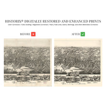 Load image into Gallery viewer, Digitally Restored and Enhanced 1882 Plymouth Massachusetts Map Poster - Vintage Plymouth Massachusetts Wall Art - Old Plymouth Massachusetts Map Poster Showing Index to Points of Interest