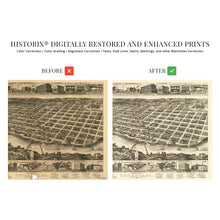 Load image into Gallery viewer, Digitally Restored and Enhanced 1886 Columbus Georgia Map - Vintage Columbus Georgia Wall Art - History Map of Columbus GA Poster - Perspective Bird's Eye View of Muscogee County Columbus GA Map Print
