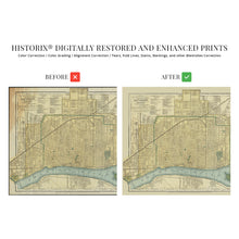 Load image into Gallery viewer, Digitally Restored and Enhanced 1895 Map of Detroit Michigan - Vintage Detroit Map Poster - History Map of Detroit Wall Art - Old Detroit City Wayne County Map of Michigan - Historic Michigan Map Poster