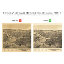 Load image into Gallery viewer, Digitally Restored and Enhanced 1889 Victoria BC Canada Map Poster - Vintage Victoria British Columbia Map of Canada - History Map of Victoria Canada Wall Art - Birds Eye View of Victoria BC Canada Poster