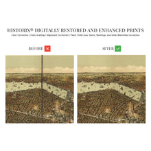 Load image into Gallery viewer, Digitally Restored and Enhanced - 1892 Map of New York and Brooklyn with Jersey City and Hoboken Waterfront - NYC Vintage Map Wall Art Panoramic Birds Eye View Map of New York Poster - NYC Decor