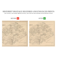 Cargar imagen en el visor de la galería, Digitally Restored and Enhanced 1880 Navarro County Texas Map Poster - Map of Navarro County Wall Art - Navarro County Texas Vintage Map History