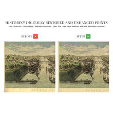 Load image into Gallery viewer, Digitally Restored and Enhanced 1855 Oswego New York Map Poster - Vintage Oswego City Map - Old Oswego County NY Map - History Map of Oswego City Wall Art - Bird's Eye View of Oswego River at Lake Ontario