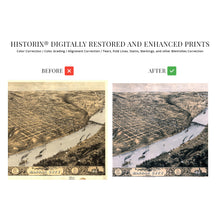 Cargar imagen en el visor de la galería, Digitally Restored and Enhanced 1869 Kansas City Missouri Map - Vintage Kansas City Map Art - Bird's Eye View Map of Kansas City Wall Art - Kansas City Wall Decor - Old Kansas City Poster