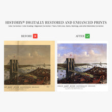 Load image into Gallery viewer, Digitally Restored and Enhanced 1885 New York Brooklyn Bridge Wall Art - Vintage Brooklyn Bridge Wall Art Color - Wall Art Brooklyn Bridge Poster - Brooklyn Bridge Print - Brooklyn Bridge Art