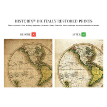 Load image into Gallery viewer, Digitally Restored and Enhanced 1795 Map of the World - Vintage Map Wall Art - Beautiful Wall Decor - Large Vintage World Map - Vintage World Map Poster - Vintage Old World Map (Antique White)