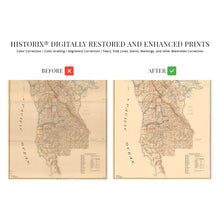Load image into Gallery viewer, Digitally Restored and Enhanced 1894 San Mateo County California Map Poster - Vintage Map of San Mateo County Wall Art - Old Map of San Mateo County Showing School Districts and Distances