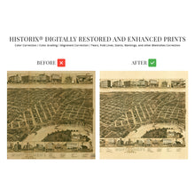 Load image into Gallery viewer, Digitally Restored and Enhanced 1887 Montgomery Alabama Map Poster - Vintage Perspective Map of Montgomery Wall Art - Old Montgomery Alabama Map - Historic Birds Eye View of Montgomery Poster