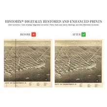 Load image into Gallery viewer, Digitally Restored and Enhanced 1883 Sandusky Ohio Map - Vintage Map of Ohio Poster - Old Sandusky Erie County Ohio Wall Map - History Map of Sandusky City - Bird's Eye View of Sandusky Ohio Map Poster