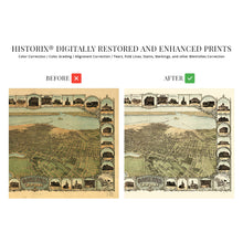 Load image into Gallery viewer, Digitally Restored and Enhanced 1900 Oakland California Map Poster - Vintage Oakland Map Wall Art - Old Oakland Poster - Historic Birds Eye View Map of The City of Oakland CA with Illustrations