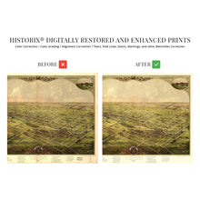 Cargar imagen en el visor de la galería, Digitally Restored and Enhanced 1886 Lansing Michigan Map Poster - Lansing Michigan Vintage Map - Bird's Eye View of The City of Lansing Michigan Wall Art - Old Lansing Michigan Map