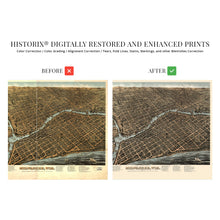 Cargar imagen en el visor de la galería, Digitally Restored and Enhanced 1872 Milwaukee Map - Vintage Map of Milwaukee Wall Art - Old Milwaukee Wisconsin Map - Historic Wall Map of Milwaukee Poster - Bird's Eye View Map of Milwaukee WI