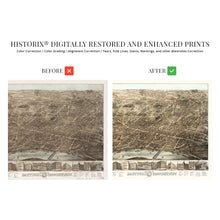 Load image into Gallery viewer, Digitally Restored and Enhanced 1877 Hartford Map - Vintage Map of Hartford CT - Bird's Eye View Map of Hartford Connecticut Wall Art - Old Hartford City Map - Historic Hartford Poster