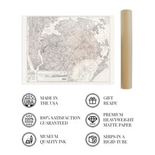 Cargar imagen en el visor de la galería, Digitally Restored and Enhanced 1922 Queens New York City Map Poster - Queens NYC Map Wall Art Decor - Old Metropolitan Map of New York City - Includes Inset of Rockaway Beach