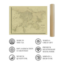 Load image into Gallery viewer, Digitally Restored and Enhanced 1875 Havana Cuba Map - Vintage Map of Havana Cuba Wall Art - History Map of Cuba Poster - Old Havana Mapa de Cuba