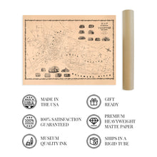Cargar imagen en el visor de la galería, Digitally Restored and Enhanced 1849 Trenton New Jersey Map - Vintage Trenton New Jersey Wall Art - Trenton NJ Poster - Old Trenton New Jersey Map Showing Illustrations of Local Structures