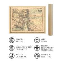 Load image into Gallery viewer, Digitally Restored and Enhanced 1862 Colorado Territory Map - Vintage Map of Colorado Wall Art - Old Colorado Map Poster - Historic Colorado Wall Map Embracing The Central Gold Region