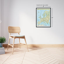 Load image into Gallery viewer, Digitally Restored and Enhanced 2021 Europe Map - Wall Map of Europe Poster - Europe Wall Art - Poster Map of Europe - Europe Map Wall Art - Giant Map of Europe