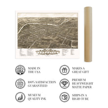 Load image into Gallery viewer, Digitally Restored and Enhanced 1882 Youngstown Ohio Map - Old Map of Youngstown OH Poster - History Map Youngstown City Mahoning County Ohio Wall Art