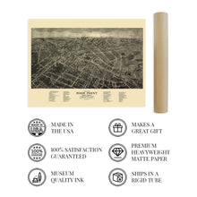 Load image into Gallery viewer, Digitally Restored and Enhanced 1913 High Point North Carolina Map - Old High Point Map of North Carolina Wall Art - High Point NC Map Poster History