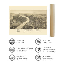 Load image into Gallery viewer, Digitally Restored and Enhanced 1892 Map of Pittston & West Pittston Pennsylvania - Vintage Pennsylvania Map - Old Pittston & West Pittston PA Wall Art