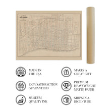Load image into Gallery viewer, Digitally Restored and Enhanced 1886 Detroit Michigan Map - Vintage Detroit Map Poster - Old Wayne County Map of Michigan - History Map of Detroit Wall Art - Historic City of Detroit Michigan Map Poster