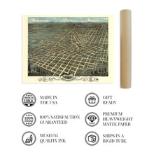 Cargar imagen en el visor de la galería, Digitally Restored and Enhanced 1871 Atlanta Georgia Map - Vintage Map of Atlanta GA Wall Art - Old Atlanta Wall Map - Vintage Atlanta Poster - Bird's Eye View Map of Atlanta Looking North East