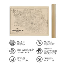 Load image into Gallery viewer, Digitally Restored and Enhanced 1879 Harris County Texas Map - Vintage Harris County Map - History Map of Harris County Wall Art - Old Poster Map of Texas - Historic Houston City Map of Texas Poster