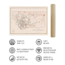 Load image into Gallery viewer, Digitally Restored and Enhanced 1879 Montana State Map - Vintage Map of Montana Wall Art - Old Montana Map Wall Art - Montana Wall Map - Historic Territory Map of Montana Poster