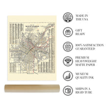 Load image into Gallery viewer, Digitally Restored and Enhanced 1906 Los Angeles City Map - Vintage Map of Los Angeles California - Old Los Angeles Wall Art - Los Angeles Map Poster - History Map of Los Angeles Showing Railway Systems