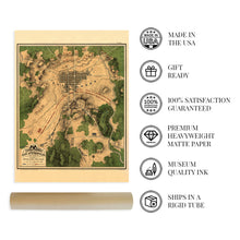 Cargar imagen en el visor de la galería, Digitally Restored and Enhanced 1863 Map of the Battle of Gettysburg Pennsylvania - Vintage Map Wall Art - American Civil War Poster Showing Line of Battle on July 2nd 1863 - Gettysburg Map