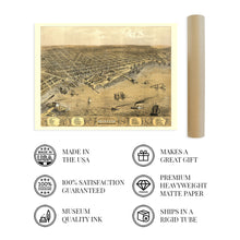 Load image into Gallery viewer, Digitally Restored and Enhanced 1868 Muskegon Michigan Map - Vintage Map of Muskegon MI Wall Art - History Map of Muskegon Michigan - Old Muskegon Map