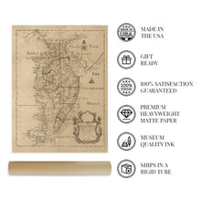 Cargar imagen en el visor de la galería, Digitally Restored and Enhanced 1786 Map of the Peninsula Between Delaware and Chesapeake Bays - Vintage Map Chesapeake Bay Map Wall Art - Chesapeake Bay Map Poster Chesapeake Bay Virginia