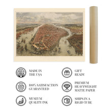 Load image into Gallery viewer, Digitally Restored and Enhanced 1865 New York City Map Print - NYC Vintage Map - New York City Map Wall Art - Map of New York City Poster - NYC Map Print